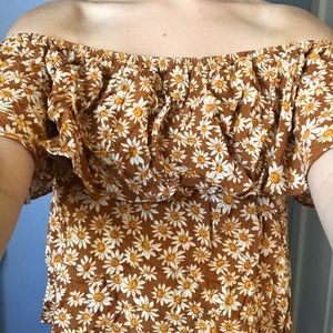 Off shoulder floral top